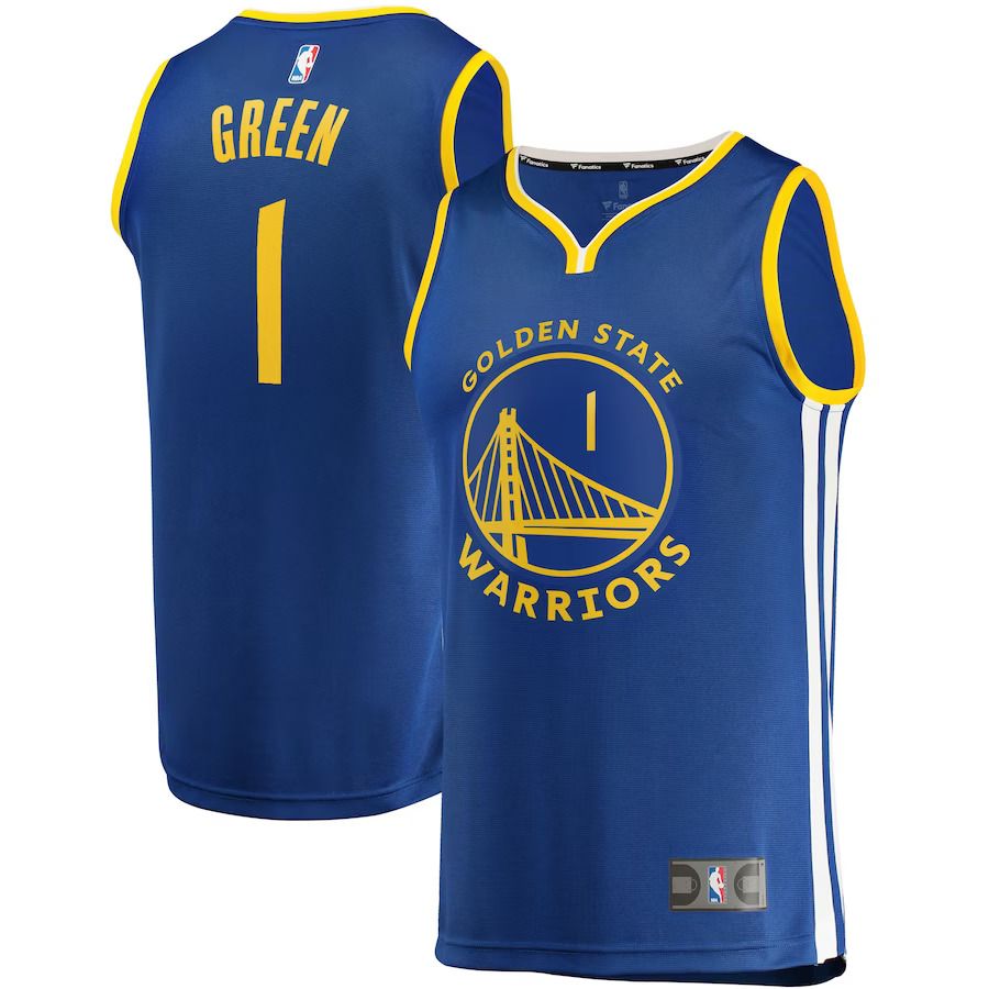 Men Golden State Warriors #1 Draymond Green Fanatics Branded Blue 2022-23 Fast Break Replica Player NBA Jersey->golden state warriors->NBA Jersey